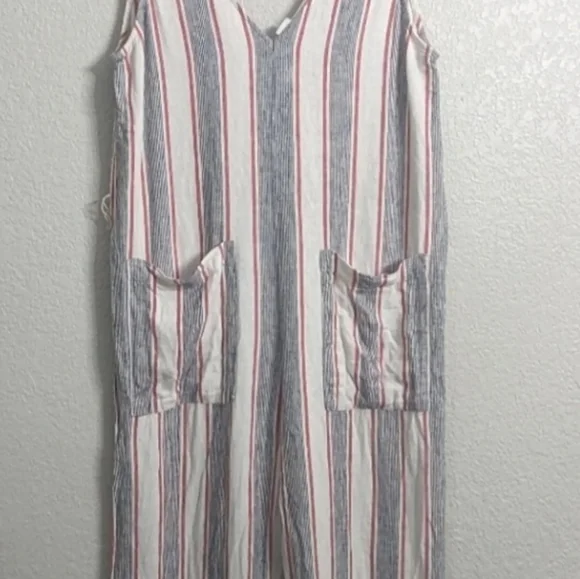 Gap Striped Wide Leg Sleeveless Jumper Women's Size Large - Picture 6 of 14